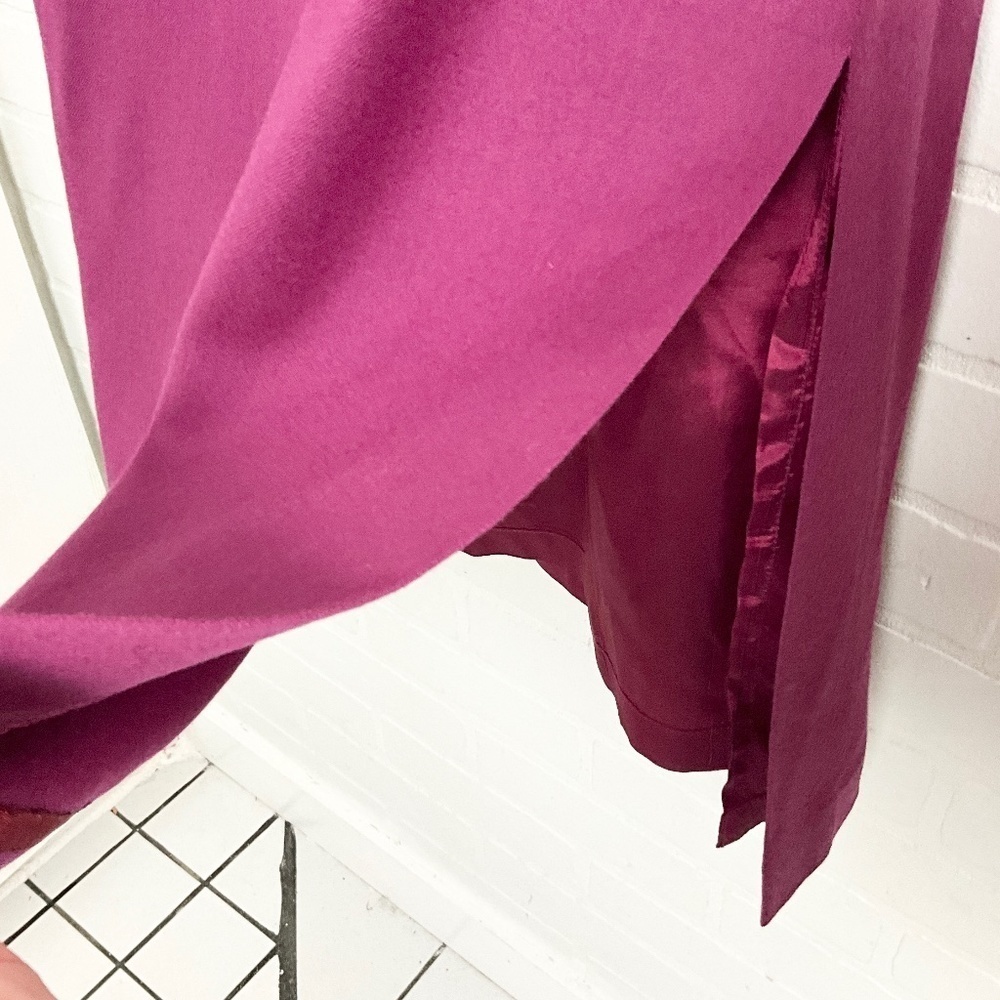 NWT Vintage Deadstock 60s Maxi Skirt Compagnie baie d’Hudson Wool Magenta Sz 6 - Picture 8 of 14